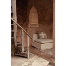 Bazar Bizar Lámpara colgante de ratán en marrón 45x45x90 cm