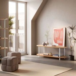 HOMN Mueble tv 2 estantes efecto roble/blanco