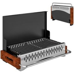 Outsunny Barbacoa de carbón 50.5x34x33 cm negro