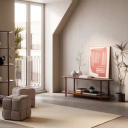 HOMN Mueble tv 2 estantes efecto nogal
