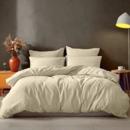 Sensei Maison Funda nórdica de algodón beige topo 260x240 cm