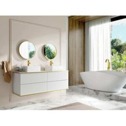 Unique Mueble de lavabo madera blanco