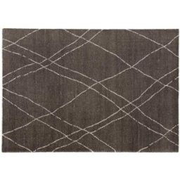 Oviala Alfombra con diseño bereber en gris antracita de 200 x 290 cm