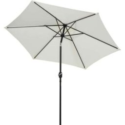 Outsunny Sombrilla de jardín 260x260x235 cm crema