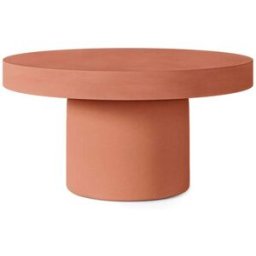 Koketto Home Mesa de centro 80 cm redonda terracota