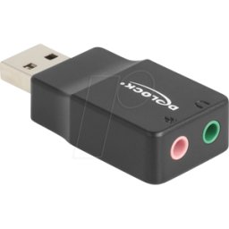 DELOCK 66634 - Tarjeta de sonido, externa, conector A > 2 x 3,5 mm