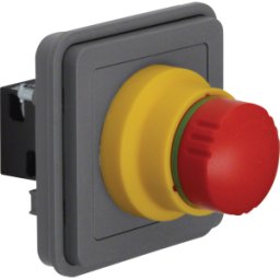 HAGER WNA033 - Botón de PARADA DE EMERGENCIA inserto W.1, IP55, gris
