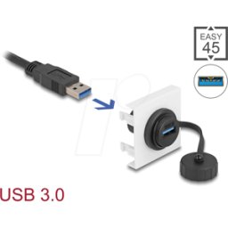 DELOCK 81410 - Easy 45 Módulo USB USB 3.2 Gen 1 Tipo-A, 45 x 45 mm