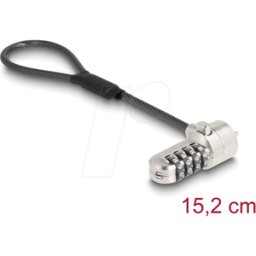 NAVILOCK 20942 - Cable de seguridad para computador portátil con cerradura de com