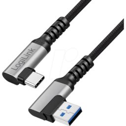 LOGILINK CU0473 - Cable de sincronización y carga, USB-A / USB-C, 90°, 5 Gb/s, 2 m