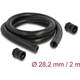 DELOCK 60466 - Funda protectora de cable de 2 m x 28,5 mm con juego de conector