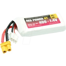 RED POWER RD XT 400 S2 - Paquete de baterías, Li-polímero, 7,4 V, 400 mAh