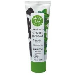 Happy bio dentifrico dientes blancos carbon activo-menta 75m