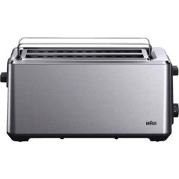 Tostador Braun HT 5220 BK 2 ranuras largas 1470 W negro y acero inoxidable