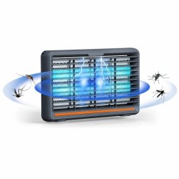 Lámpara Mata Mosquitos Karawan Con Luz Uv Y Rejilla De Descarga, Mata Insectos Eléctrico 360° Cobertura Hasta 60 M²-grande 10w