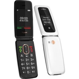 Gigaset GL795 4G 2,8" plegable con tecla SOS y base de carga negro y blanco