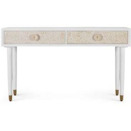 GINER Y COLOMER Consola de madera de mango 140 cm estilo mediterráneo moderno