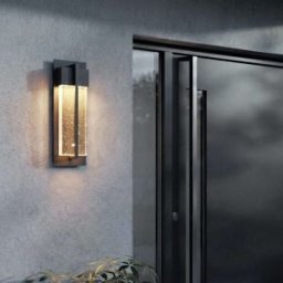 Lucande Lámpara de pared led exterior de aluminio negro