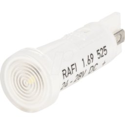 RAFI 525.221 - Lámpara de señal LED, blanco, 24 - 28 V, Ø 10 mm,