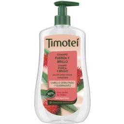 Timotei champú fuerza y brillo con aceite de ricino y coco para cabello débil y quebradizo 600 ml