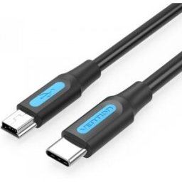 Vention Cable USB 2.0 Tipo-C COWBG - USB Tipo-C Macho - MiniUSB Macho - 1.5m - Negro