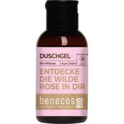 BENECOS gel de Baño Rosa Mosqueta Mini Viaje 50 ml