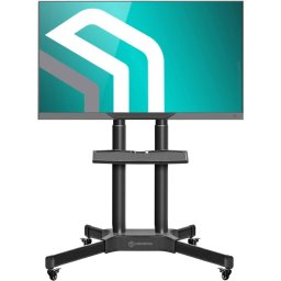 Onkron Soporte TV con Ruedas con Altura Regulable 32"/65" Max 50Kg VESA 600x400 Negro
