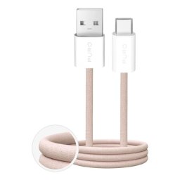 Cable USB PURO PUCAC10WFABK415MTBEG USB-A a USB-C 1,5 m Beige