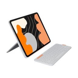 Teclado Logitech Flip Folio para iPad Pro 13" y Air 13" AZERTY Francés Gris Claro