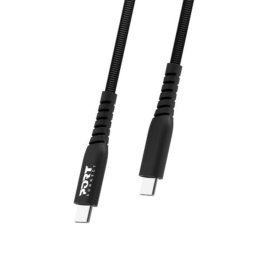 Cable USB-C a USB-C Port Designs 2 m USB 2.0 Negro