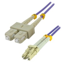 Cable de fibra óptica MCL 0,5 m OM4 duplex SC a LC