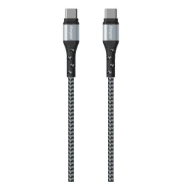 Cable USB-C GÉNÉRIQUE C521CKSL 2 m nylon trenzado negro/plata