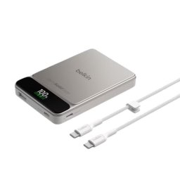 Power Bank Belkin Ultracharge Pro 10000 mAh 60 W Apta para avión Plata