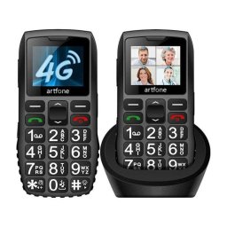 Artfone C1+ 4G 1,77" Teclas grandes, SOS, doble SIM Negro