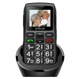 Artfone C1+ 2G 1,77" Teléfono para mayores, teclas grandes y base de carga