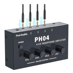 Amplificador de auriculares Fosi Audio PH04 4 canales 40 mW por canal Jack 3,5 mm