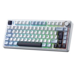Teclado Aula F75 Gaming Mecánico 75% Inalámbrico RGB LEOBOG Reaper Glacier Blue
