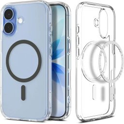Funda para móvil Spigen Ultra Hybrid MagFit transparente grafito para iPhone 17