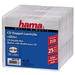 Sobre para CD Hama Slimline Transparente para 2 discos