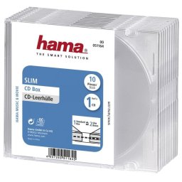 Caja Hama CD Slim Transparente Pack de 10