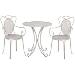 Beliani Conjunto de balcón plegable metal gris