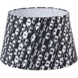 Sia Deco Pantalla decorativa de algodón blanco y negro h27