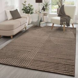 The carpet Alfombra diseño panglao moderna, alta densidad, marrón, 240 x 340 cm