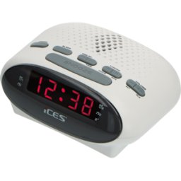 LENCO ICR210WH - Radio despertador FM, pantalla led, blanco