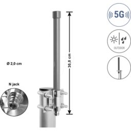 DELOCK 60770 - 5G LTE Antenna N-jack, omnidirectional