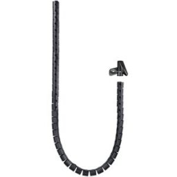 Nanocable Organizador de cables flexible 25 mm 2 M Negro