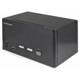 StarTech.com Switch Conmutador KVM de 2 Puertos DisplayPort 4K para 3 Monitores - Vídeo de 4K y 60Hz
