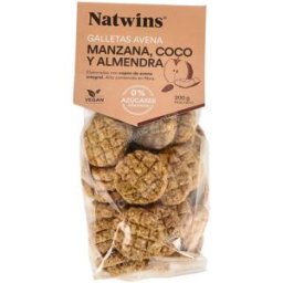 Natwins galletas de avena manzana coco y almendra 200gr.