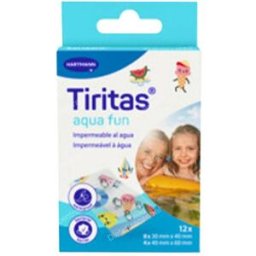 Tiritas hartman tiritas aqua kids pu 2 tamaÃ?os 12 u.