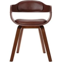 vidaxl Sillas de comedor marrón madera curvada y cuero sintético